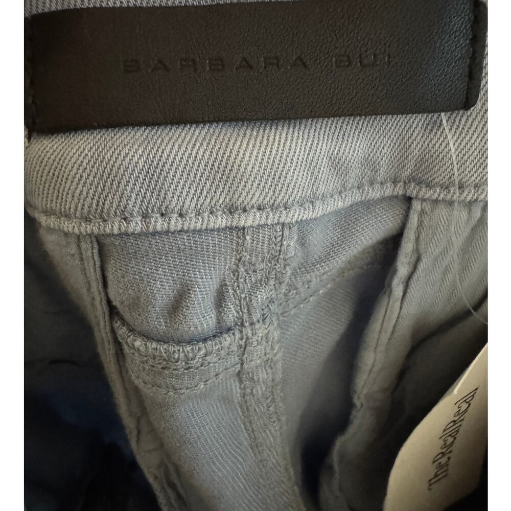 Barbara Bui Light Grey Low-Rise Skinny Biker Jeans - Size 30 (EUC) - Picture 4 of 7
